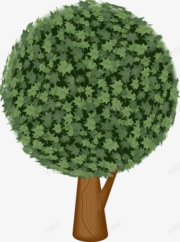 修理圆形的树png免抠素材_新图网 https://ixintu.com 卡通树 圆形树 植物 矢量树 绿植