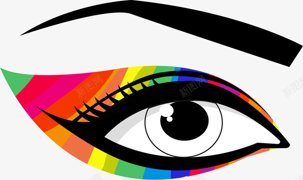 彩色眼睛矢量图ai免抠素材_新图网 https://ixintu.com 创意眼睛 彩色眼睛 眼睛 矢量眼睛 矢量图