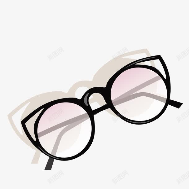 黑框眼镜png免抠素材_新图网 https://ixintu.com 佩戴 墨镜 装饰 装饰镜