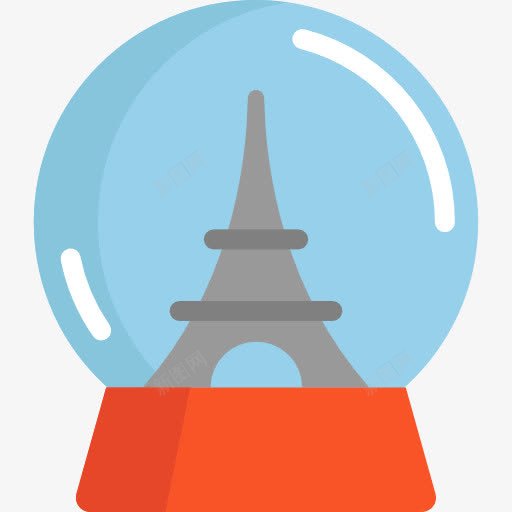 球图标png_新图网 https://ixintu.com Eiffel塔 地球的形状 旅行 球 装饰 雪