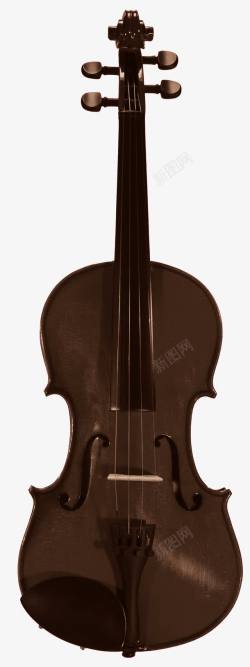 棕色漂亮小提琴素材