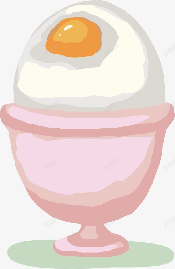 冰激凌png免抠素材_新图网 https://ixintu.com 冰激凌 奶油 手绘 甜美 粉色甜筒 蛋黄