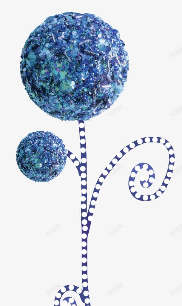 创意花纹花球png免抠素材_新图网 https://ixintu.com 创意花球 花纹图案 蓝色 设计图案