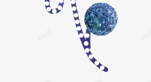 创意花纹花球png免抠素材_新图网 https://ixintu.com 创意花球 花纹图案 蓝色 设计图案