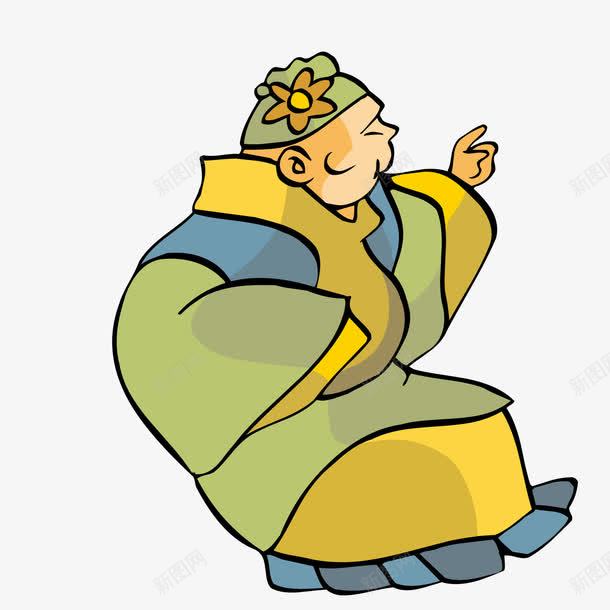 伸手指路的古人png免抠素材_新图网 https://ixintu.com 伸手 古人 指路