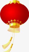 手绘红色新年中国风灯笼素材