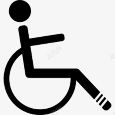 坐轮椅残疾人图标图标
