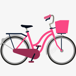 粉色自行车素材