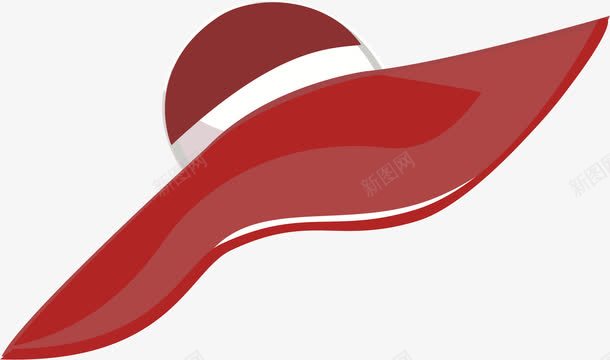 手绘红色帽子png免抠素材_新图网 https://ixintu.com 圆圈 帽子 手绘 水彩 红色 线条