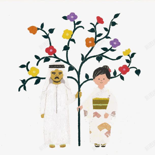 卡通阿拉伯人png免抠素材_新图网 https://ixintu.com 和服 开花的树 日本人 阿拉伯人 阿拉伯人头像