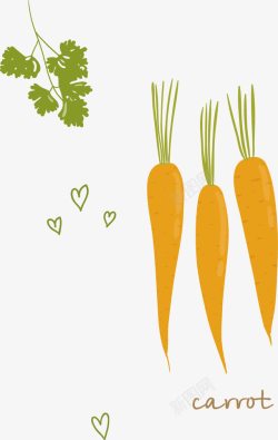 卡通手绘蔬菜红萝卜素材