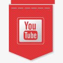YouTube吊旗社交媒体标图标图标