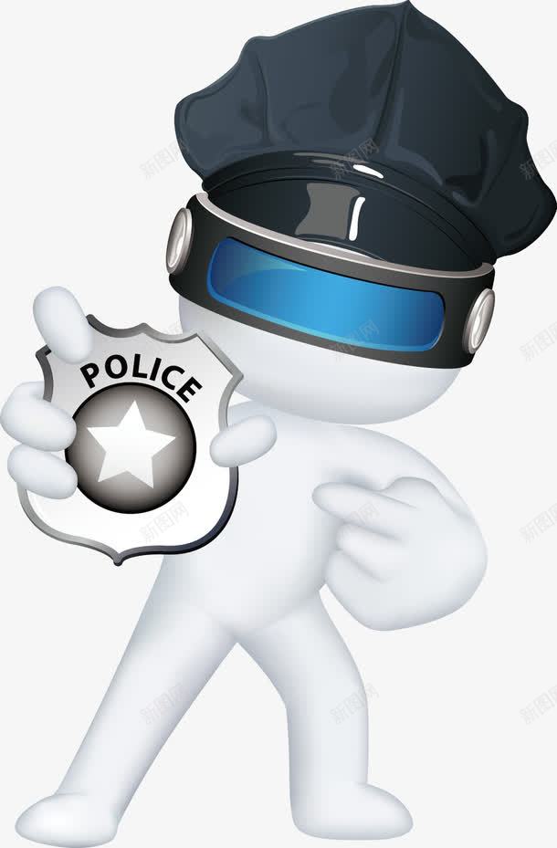 拿警察臂章的人png免抠素材_新图网 https://ixintu.com 人 卡通 手绘 白色的 简图 英文 警察帽子 警察臂章