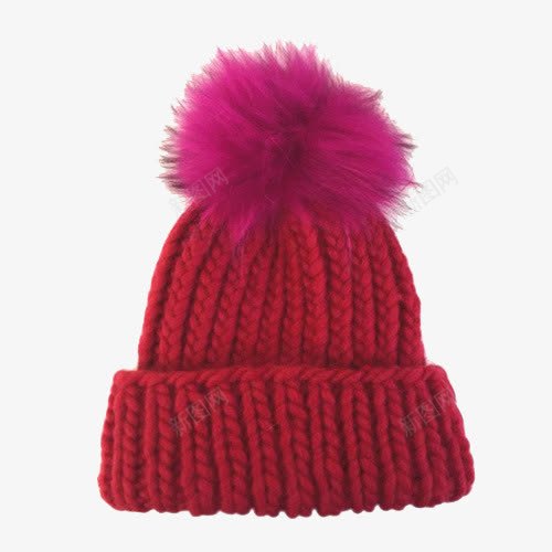 大红色毛线帽子png免抠素材_新图网 https://ixintu.com 可爱 大红色 毛线帽子 红色毛球