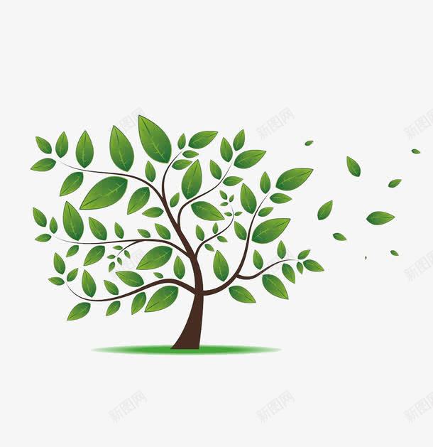 摆动的树木png免抠素材_新图网 https://ixintu.com 卡通 扁平 手绘 树叶 树木 树枝