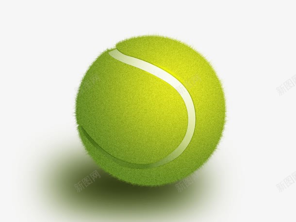 手绘卡通绿色网球png免抠素材_新图网 https://ixintu.com 手绘卡通 绿色 网球 运动
