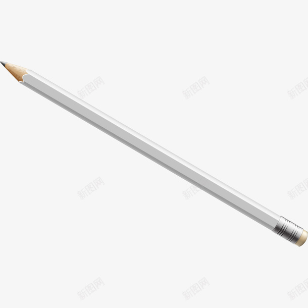 白色铅笔png免抠素材_新图网 https://ixintu.com 白色 白色铅笔 铅笔