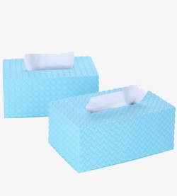 蓝色纸巾盒素材