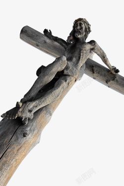 十字耶稣木雕素材