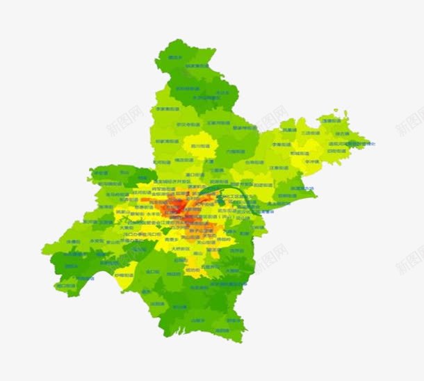武汉地图png免抠素材_新图网 https://ixintu.com 地图 武汉 武汉地图 绿色 装饰