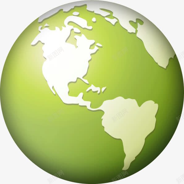 绿色创意地球png免抠素材_新图网 https://ixintu.com 创意 地球 绿色 设计