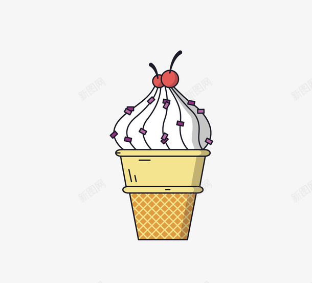 冰淇淋矢量图ai免抠素材_新图网 https://ixintu.com 冰淇淋 冷饮 卡通冰淇淋 夏日 矢量图
