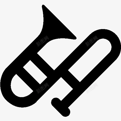 音乐长号肖像图标png_新图网 https://ixintu.com music trombone 长号 音乐