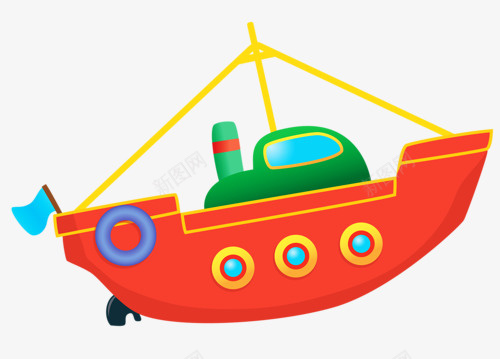 红船png免抠素材_新图网 https://ixintu.com 交通工具 玩具 船