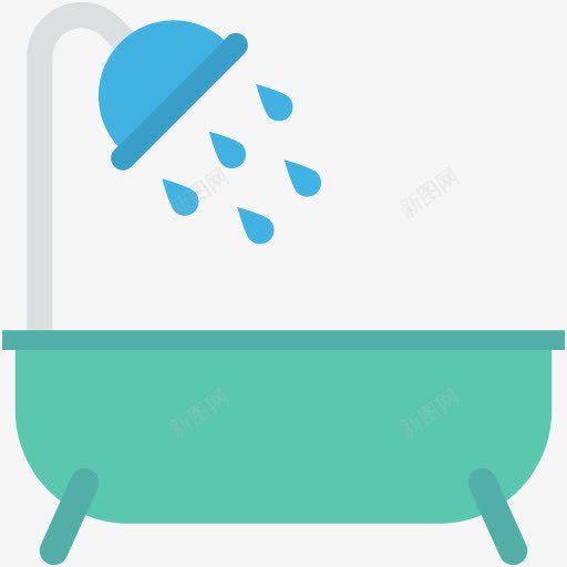 绿色的洗浴盆png免抠素材_新图网 https://ixintu.com png图形 png装饰 手绘 洗浴盆 绿色 装饰