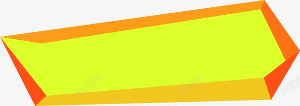 黄色立体几何装饰元素png免抠素材_新图网 https://ixintu.com 元素 立体几何 装饰 黄色