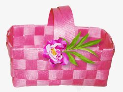 花朵粉色篮子素材