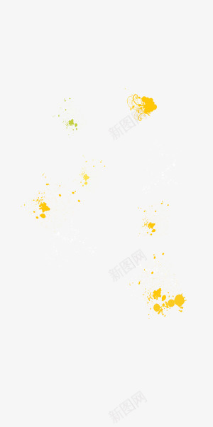 杂乱的水彩渍png免抠素材_新图网 https://ixintu.com 文艺 水彩 水彩渍 绿色 黄色