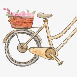 花与单车素材