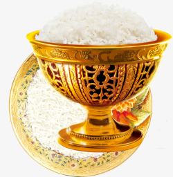 金碗米饭大米高清图片