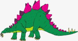 绿恐龙抽象艺术品绿红恐龙高清图片