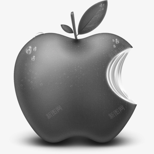 灰色苹果水果苹果水果图标png免抠素材_新图网 https://ixintu.com apple fruit grey 水果 灰色 苹果