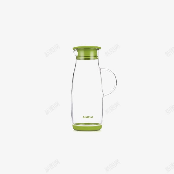 耐热玻璃水壶绿色png免抠素材_新图网 https://ixintu.com 产品实物 玻璃水壶 饮料壶