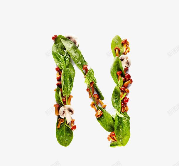 蔬菜拼成的字母Npng免抠素材_新图网 https://ixintu.com N 字母 蔬菜