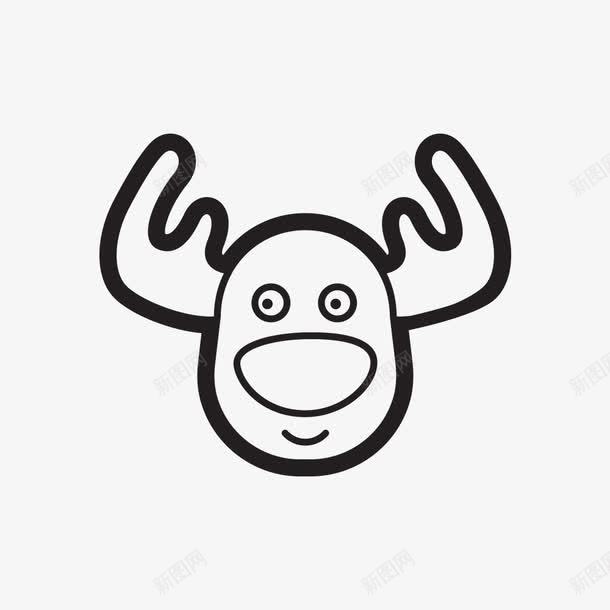 卡通小鹿png免抠素材_新图网 https://ixintu.com 卡通小鹿头 可爱小鹿 圣诞小鹿 圣诞节装饰 微笑小鹿 简约小鹿