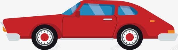 卡通红色小轿车png免抠素材_新图网 https://ixintu.com 交通 卡通 精美 红色 红色轿车 轿车设计
