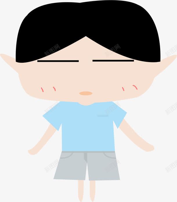 手绘宅男png免抠素材_新图网 https://ixintu.com 人物 卡通人物 卡通宅男 宅男 小孩