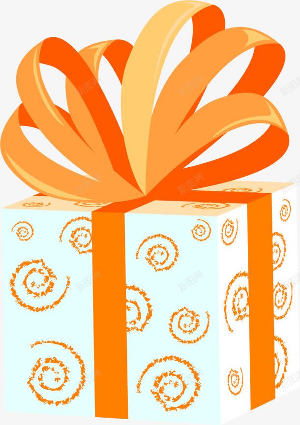 橙色的丝带及圈圈底纹的礼盒png免抠素材_新图网 https://ixintu.com 丝带 圈圈 底纹 橙色 礼盒