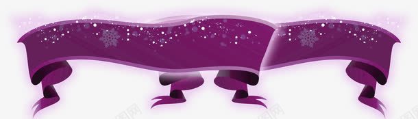 手绘紫色丝带装饰png免抠素材_新图网 https://ixintu.com 丝带 紫色 装饰