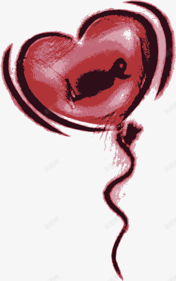 卡通手绘心气球矢量图ai免抠素材_新图网 https://ixintu.com 卡通 心 手绘 气球 矢量图