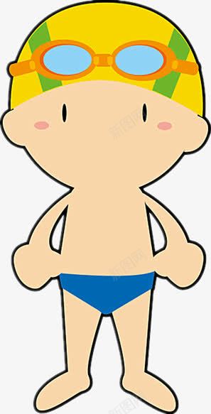 穿着泳衣的小人png免抠素材_新图网 https://ixintu.com 卡通 可爱 运动