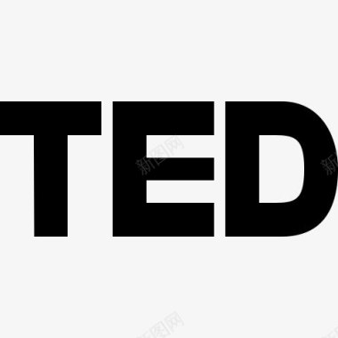 特德TEDx社会雕文图标图标