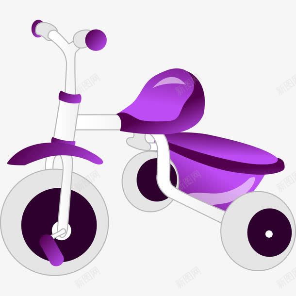 紫色儿童三轮车png免抠素材_新图网 https://ixintu.com 三轮车 儿童三轮车 紫色