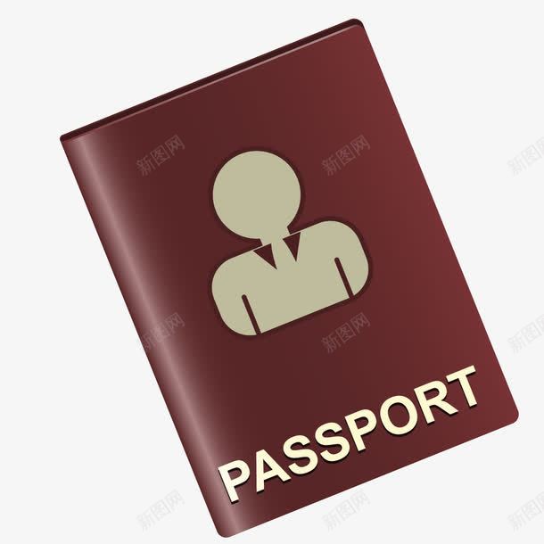 棕色证件护照png免抠素材_新图网 https://ixintu.com 护照 棕色 证件