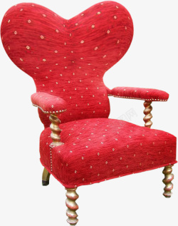 红色心形欧式座椅素材