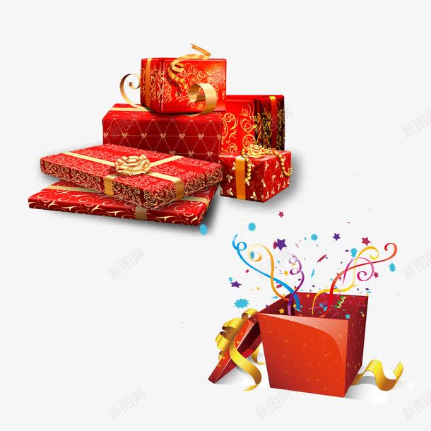 新年礼物png免抠素材_新图网 https://ixintu.com 喜庆 新年礼物 礼物 礼物盒